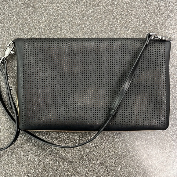 Stella and Dot cross body/ clutch bag in black/tan - Picture 7 of 9